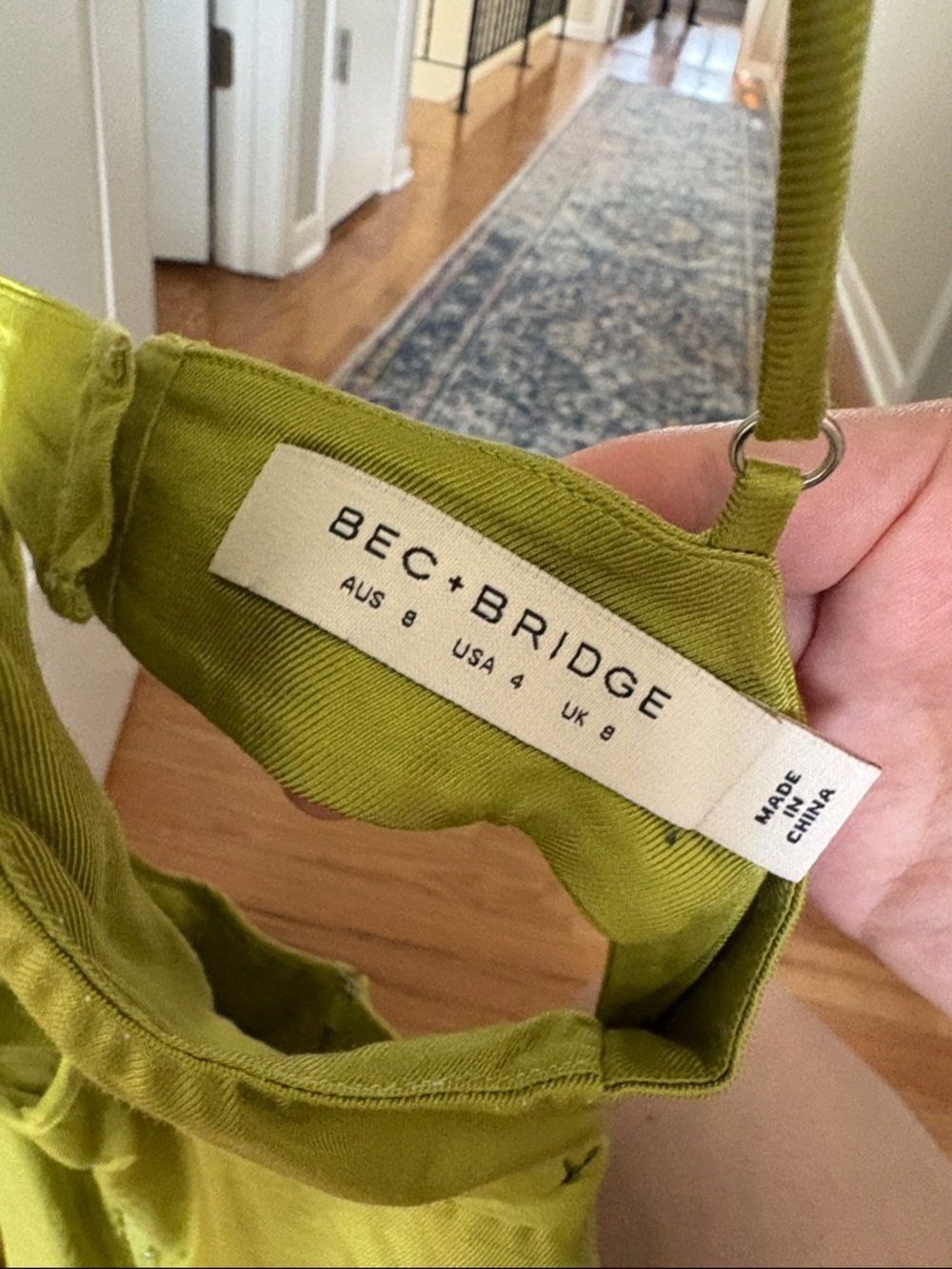 Bec & Bridge Lime Cutout Mini Dress - Picture 6 of 6
